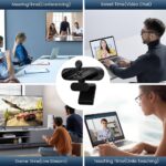 USB HD 1080P Video Webcam and Wide Angle Camera with Built-in Microphone and Rotatable Tripod,for Laptop Computer or Desktop PC,Great for Live Streaming.Calls.Video Conferencing(Black)