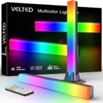 RGB Light Bar, Music Sync RGB IC LED Lights Bars, USB Powered Ambient Lighting, Remote Control Color Changing Gaming TV Backlight, 8 Dynamic Modes for PC Room Monitor Desk