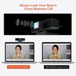 NUROUM V11 2K Webcam for PC, 1080P 60FPS USB Web Camera with Microphone, 1440P@30fps, 90° Wide-Angle, Privacy Cover, Plug&Play for Mac/Laptop/Desktop/Computer, for Zoom/Teams/Google Meet