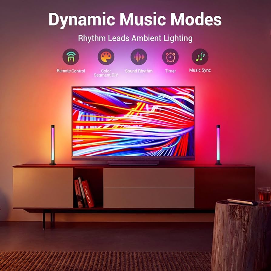 Smart Gaming Light Bar Ambient Lighting, LED Backlights with Scene and Music Sync for Game Monitor, PC, TV, Room Decoration Valentine’s Day Gift