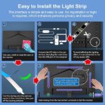 Monitor Backlight for Win PC – Gaming Light Strip with Upgraded Software (Required), 6.5ft LED Strip Sync to 19-32 Inch Screen, Enhanced Color Matching & Immersive Lighting for Games/Movies/Music