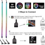 airgoo Addressable RGB PC LED Strip, AG-NEON-LS1 Diffused Silicon Rubber Tube Neon Strip, for 5V 3-pin argb Header or AG-DRGB16 SignalRGB Controller(Not Included), Come with Magnetic Brackets