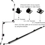 airgoo Addressable RGB PC LED Strip, AG-NEON-LS1 Diffused Silicon Rubber Tube Neon Strip, for 5V 3-pin argb Header or AG-DRGB16 SignalRGB Controller(Not Included), Come with Magnetic Brackets