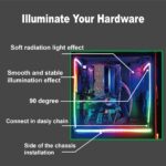 airgoo Addressable RGB PC LED Strip, AG-NEON-LS1 Diffused Silicon Rubber Tube Neon Strip, for 5V 3-pin argb Header or AG-DRGB16 SignalRGB Controller(Not Included), Come with Magnetic Brackets