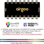 airgoo Addressable RGB PC LED Strip, AG-NEON-LS1 Diffused Silicon Rubber Tube Neon Strip, for 5V 3-pin argb Header or AG-DRGB16 SignalRGB Controller(Not Included), Come with Magnetic Brackets