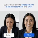 ProHello 4K HD Webcam with Eye Contact, Windows Hello Facial Recognition, Noise Cancelling Mics, USB Plug & Play for Mac, PC & Linux, Works with Zoom, Teams, Meet, Video Calls