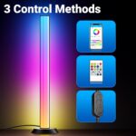 TJOY Smart Light Bars, Gaming Lights for Desk, 14 Inches, RGB Light Bar, TV Backlight with Music Sync and Scene, 60 Lumens, Ambient Lighting for PC, Game, RGB Desk Lighting(Black)