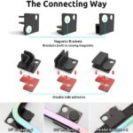 NEON Addressable RGB PC LED Strip, 2×15.7inch WS2812 RGB Rainbow Magnetic ARGB Strip for 5V 3-pin Aura SYNC, Gigabyte RGB Fusion, MSI Mystic Light Sync, with 12pcs Strong Magnetic Brackets