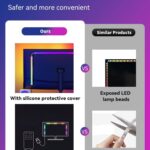 Monitor LED Backlights for PC & Mac, LED Strip Light Sync with Screen Color/Music, Computer Light Bar Behind Screen, LEDs for Desk Gaming, USB Port, Software Control, G100 (4-Side 27inch)