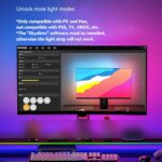 Monitor LED Backlights for PC & Mac, LED Strip Light Sync with Screen Color/Music, Computer Light Bar Behind Screen, LEDs for Desk Gaming, USB Port, Software Control, G100 (4-Side 27inch)