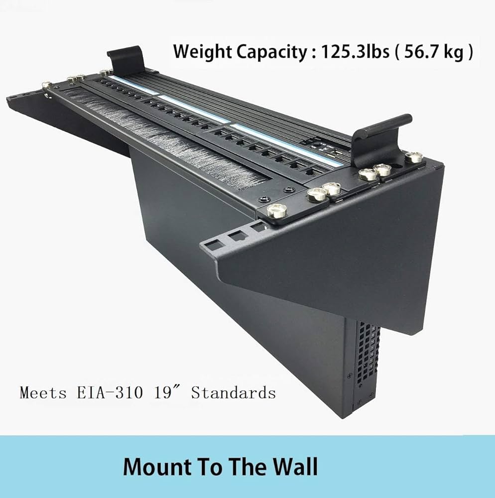 JINGCHENGMEI 2 Pack of 19 Inch 4U Heavy Duty Vertical Wall Mountable Rack and 125 lb Wall Mountable Server Rack (2)