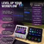 Macro Pad, Streaming Deck Stream Controller Soundboard Keypad, Programmable Keys USB Shortcut Keyboard for Gamer Streamer, Audio Mixer for OBS, YouTube, Office Desk Setup, PC, Mac