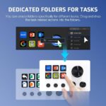 Basicolor Streaming Macro Keypad, Stream Controller Deck Gaming Shortcut Keyboard, with Customizable 6 LCD Shortcut Keys, 3 Buttons and 3 Knobs, Trigger Actions in OBS/Twitch/YouTube, Windows 10/Mac14.0(N3 White)