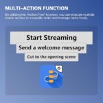 ActionRing Streaming Macro Keypad,Stream Controller Deck,Gaming Shortcut Keyboard, with Customizable 6 LCD Shortcut Keys, 3 Buttons and 3 Knobs, Trigger Actions in OBS/Twitch/YouTube, Windows 10/Mac14.0 (N3 White)