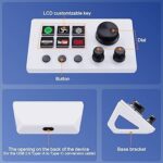 Basicolor Streaming Macro Keypad, Stream Controller Deck Gaming Shortcut Keyboard, with Customizable 6 LCD Shortcut Keys, 3 Buttons and 3 Knobs, Trigger Actions in OBS/Twitch/YouTube, Windows 10/Mac14.0(N3 White)