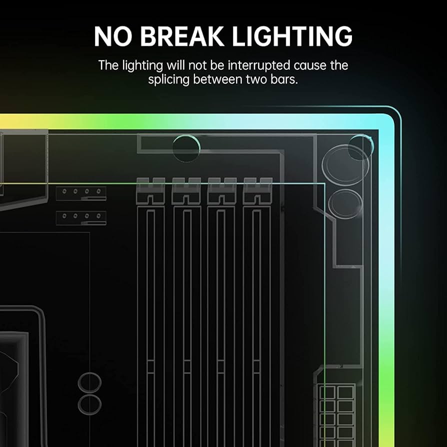 AsiaHorse ARGB Light Strip for Motherboard, 24 Independent Addressable RGB, 5V 3-pin Aura Sync, Lightsaber-X Led PC Parts Kit Compatible with Micro-ATX