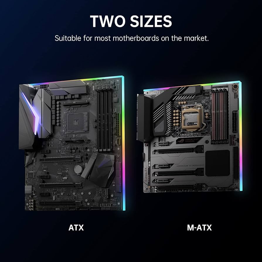 AsiaHorse ARGB Light Strip for Motherboard, 24 Independent Addressable RGB, 5V 3-pin Aura Sync, Lightsaber-X Led PC Parts Kit Compatible with Micro-ATX