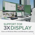 Plugable USB C Triple Display Docking Station | 100W PD, 3x HDMI (1x 4K 30Hz, 2x 1080p 60Hz), 6x USB 5Gbps Ports | Windows, macOS, ChromeOS Compatible – Enhance Productivity with Multi-Monitor Support