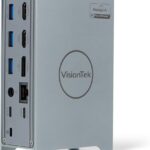 VisionTek VT7100 11in1 Docking Station Triple Monitor 4k – x2 HDMI, x1 DisplayPort, 100W PD Port, x4 3.1 USB-A, x2 USB-C, Audio Jack, & Ethernet – Compatible with Laptops and PC