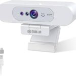 TOALLIN 4K UHD Webcam for PC, Windows Hello Compatible Web Camera, Facial Recognition, Autofocus, Built-in Mic & Privacy Shutter, USB Webcam for Laptop/Desktop, Online Meetings, Streaming, Video Calls