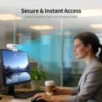 TOALLIN 4K UHD Webcam for PC, Windows Hello Compatible Web Camera, Facial Recognition, Autofocus, Built-in Mic & Privacy Shutter, USB Webcam for Laptop/Desktop, Online Meetings, Streaming, Video Calls