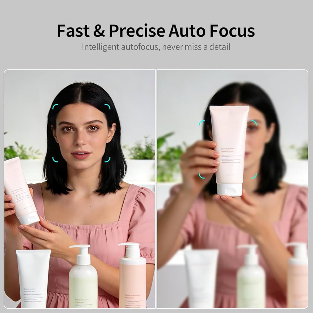 TOALLIN 4K UHD Webcam for PC, Windows Hello Compatible Web Camera, Facial Recognition, Autofocus, Built-in Mic & Privacy Shutter, USB Webcam for Laptop/Desktop, Online Meetings, Streaming, Video Calls