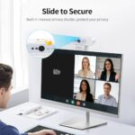 TOALLIN 4K UHD Webcam for PC, Windows Hello Compatible Web Camera, Facial Recognition, Autofocus, Built-in Mic & Privacy Shutter, USB Webcam for Laptop/Desktop, Online Meetings, Streaming, Video Calls