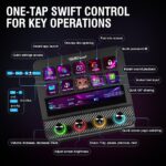 Macro Pad, Streaming Deck Stream Controller Soundboard Keypad, Programmable Keys USB Shortcut Keyboard for Gamer Streamer, Audio Mixer for OBS, YouTube, Office Desk Setup, PC, Mac