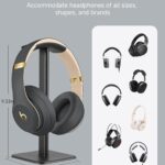 Headset Stand – Headphone Holder for Desk with Aluminum Hanger Compatible with All Over-Ear On-Ear Computer Xbox One PS5 PS4 PC Game Telephone Headsets (Black)
