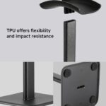 Headset Stand – Headphone Holder for Desk with Aluminum Hanger Compatible with All Over-Ear On-Ear Computer Xbox One PS5 PS4 PC Game Telephone Headsets (Black)