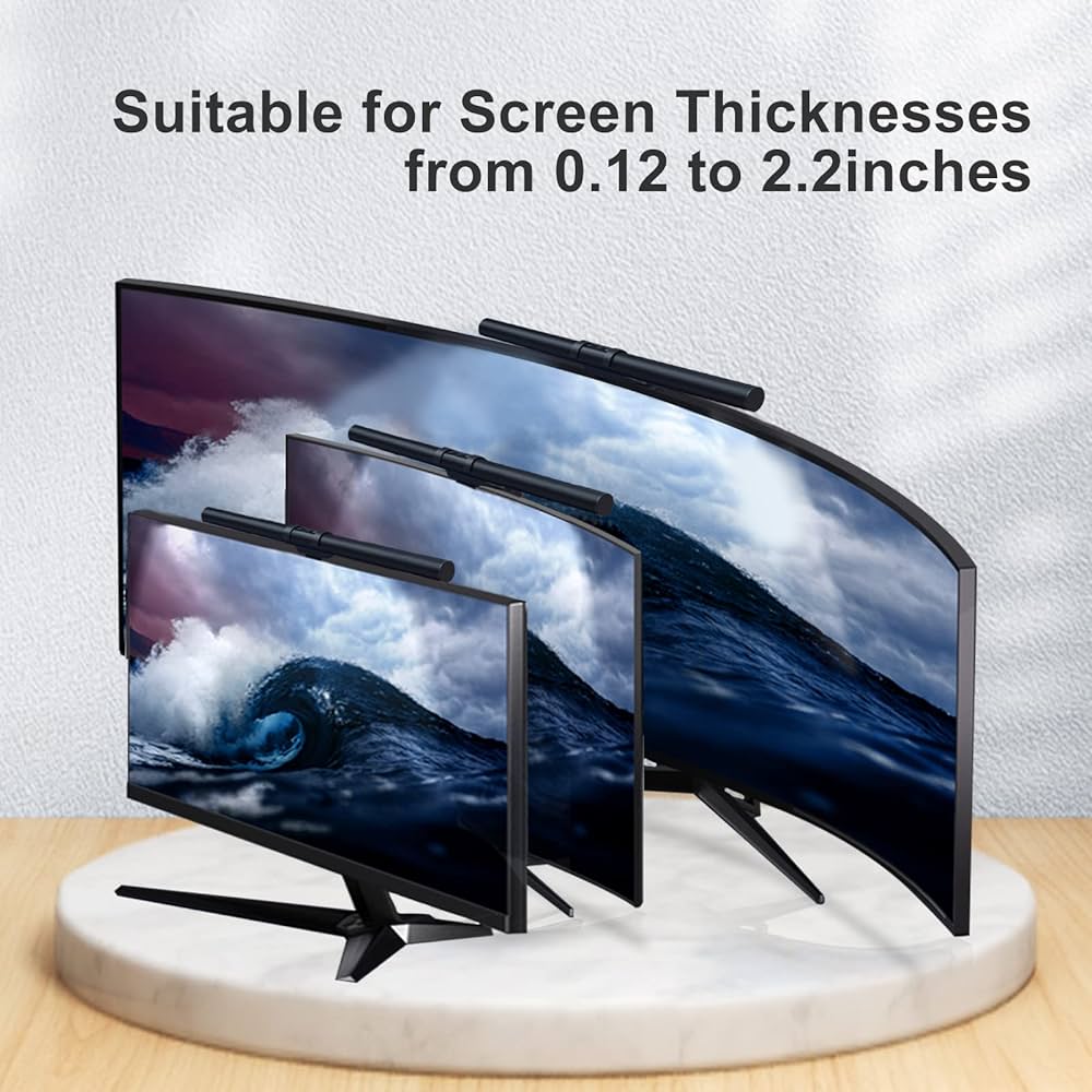 Monitor Light Bar, Fit for Curved/Flat Monitor, Eye-Care USB Reading LED Task Lamp with Touch Control, No Screen Glare Dimmable Desk Lamp Computer Monitor Light Bar for Screen Home Office