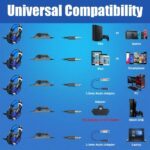 BENGOO G9000 Stereo Gaming Headset for PS4 PC Xbox One PS5 Controller, Noise Cancelling Over Ear Headphones with Mic, LED Light, 7.1 Surround Sound, Soft Memory Earmuffs for Nintendo Xbox Series X|S