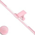 Quntis Pink Monitor Light Bar with Remote, Eye-Care No Glare, Space Saving Computer Desk Lamp As Gifts for Girls, Stepless Dimming, Modern Aesthetic Desk Light Bar for Home Office Gaming Reading