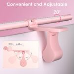 Quntis Pink Monitor Light Bar with Remote, Eye-Care No Glare, Space Saving Computer Desk Lamp As Gifts for Girls, Stepless Dimming, Modern Aesthetic Desk Light Bar for Home Office Gaming Reading