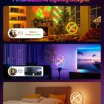 Lepro TB1 AI Smart Table Lamp, RGB+IC Addressable Color Changing Desk Light Alexa Google Home Enable, Music Sync, DIY Endless Scenes, APP Control Cool LED Lamp for Room Decor Ambient Lighting, 2.4 GHz