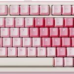 YUNZII B75 PRO Wireless Mechanical Keyboard,75% Layout with Knob,Hot Swap Gasket Custom Structure,Creamy Pre-lubed Switches,RGB Backlit,Bluetooth/Type-C/2.4G for Win/Mac(Cocoa Cream V2 Switch,Pink)