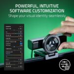 Razer Kiyo V2 Streaming Webcam: (4K 30, 1080p 60) FPS – AI Powered Auto-Framing – Built-in Microphone – Ultrawide Angle Lens – Privacy Cover – Works with OBS, Xsplit, Discord, Zoom, Teams – Black