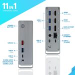 VisionTek VT7100 11in1 Docking Station Triple Monitor 4k – x2 HDMI, x1 DisplayPort, 100W PD Port, x4 3.1 USB-A, x2 USB-C, Audio Jack, & Ethernet – Compatible with Laptops and PC