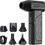 Compressed Air Duster,130000RPM Super Power Cordless Air Duster,Rechargeable Brushless Blower,3 Gear Adjustable Mini Blower with LED Light,Dust Remover for Computer/House/Outdoor/Car