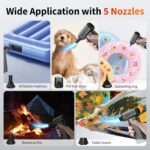 Compressed Air Duster,130000RPM Super Power Cordless Air Duster,Rechargeable Brushless Blower,3 Gear Adjustable Mini Blower with LED Light,Dust Remover for Computer/House/Outdoor/Car