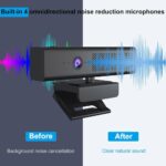 Full 1080P HD 3-in-1 Webcam: Camera and Speaker for Desktop Computer with Built-in 4 Microphones, External USB Web Cam with Magnetic Privacy Cover and Mute for Laptop, Streaming, Conference