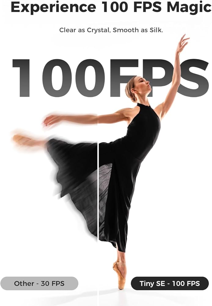 OBSBOT Tiny SE 1080P 100FPS Webcam for PC, AI Tracking PTZ Streaming Camera with 1/2.8″ Sensor, Gesture Control, Dual ISO, Staggered HDR, Web Camera for Desktop Computer, Laptop, Meeting, Video Calls