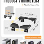 Computer Tower Stand, Adjustable Mobile CPU Stand with Rolling Caster Wheels, Premium PC Tower Stand Holder for Floor Carpet Gaming PC Case