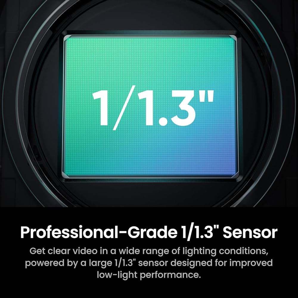 Insta360 Link 2C Pro – 4K Webcam for PC/Mac, 1/1.3” Sensor, Low-Light, Auto Framing, HDR, Directional Noise-Canceling Mics, Supports Stream Deck, Zoom, Teams, Twitch for Streaming or Meetings