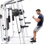 Marcy Smith Cage Workout Machine Full Body StrengthTraining Home Gym Equipment System with Leg Developer, Press Bar, PEC Deck, and Squat Rack