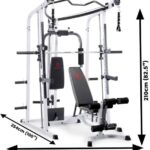 Marcy Smith Cage Workout Machine Full Body StrengthTraining Home Gym Equipment System with Leg Developer, Press Bar, PEC Deck, and Squat Rack
