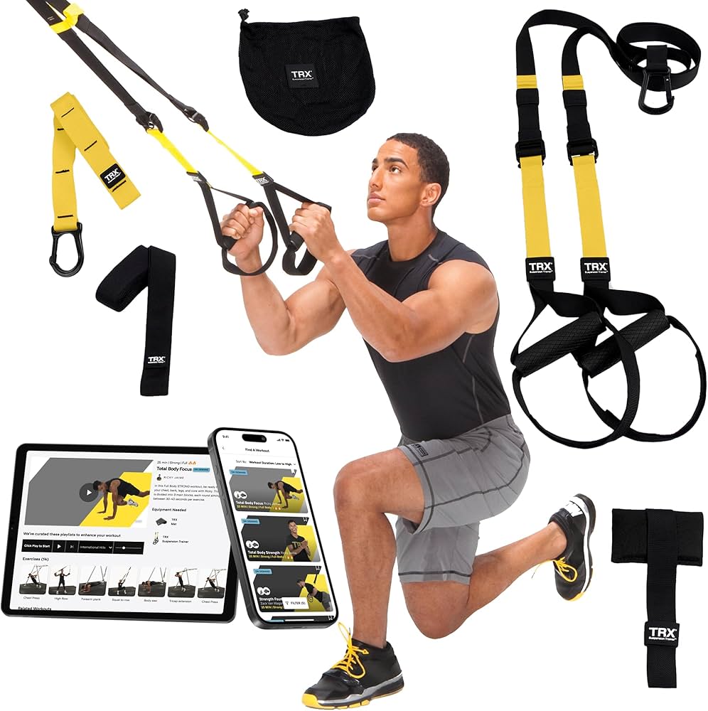TRX Pro3 Home Gym System – Professional-Grade Suspension Trainer for Strength Training, HIIT, Cardio & Full-Body Workouts, Durable Design with Indoor & Outdoor Anchors