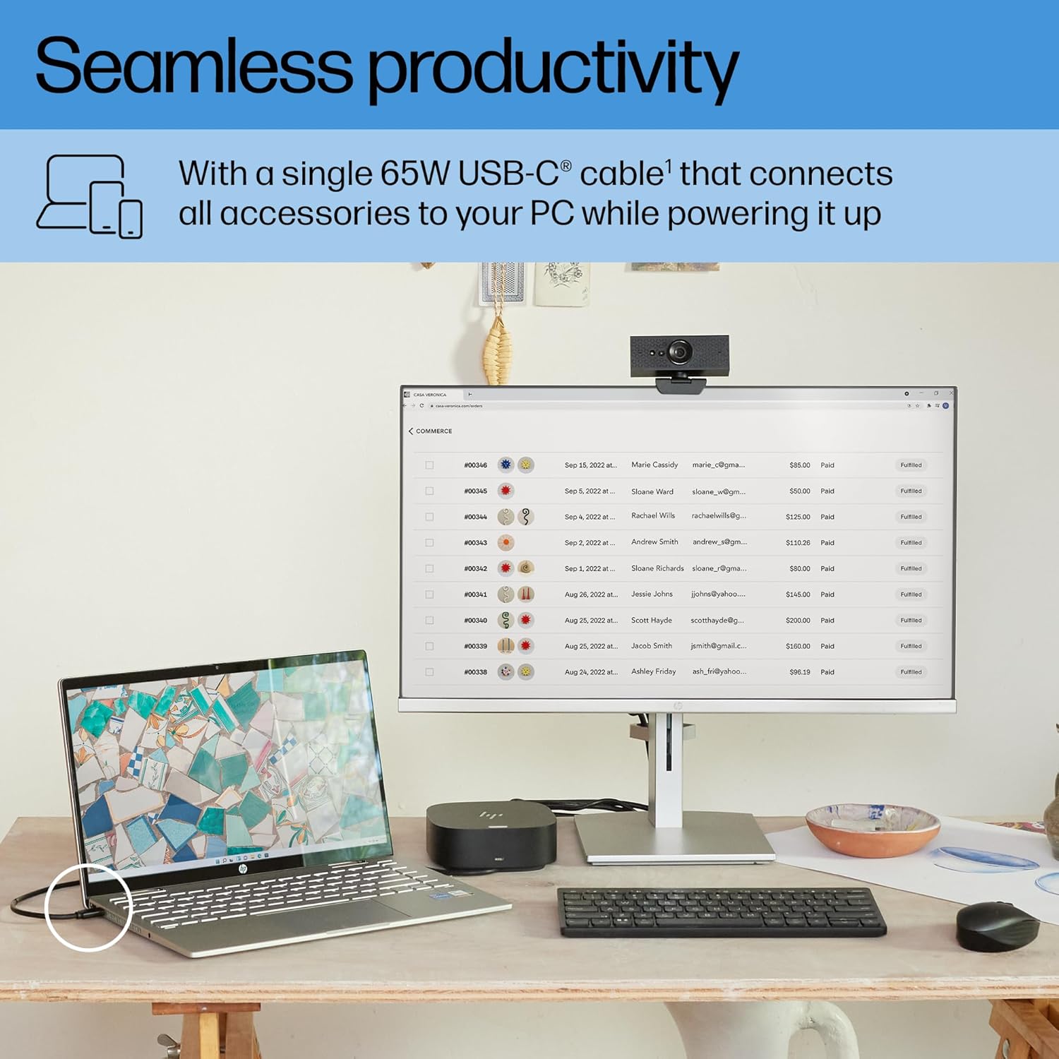 HP USB-C Dock G5-11-in-1 Adapter for Both USB-C and Thunderbolt-Enabled Laptops, PCs, & Notebooks – for Charging, Networking, or Data Transfers – Great for Secure & Remote Management,Black