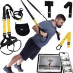 TRX All-In-One Home Gym System – Complete Suspension Training Kit for Strength Training, HIIT & Full-Body Workouts at Home or Outdoors, Includes Indoor & Outdoor Anchors