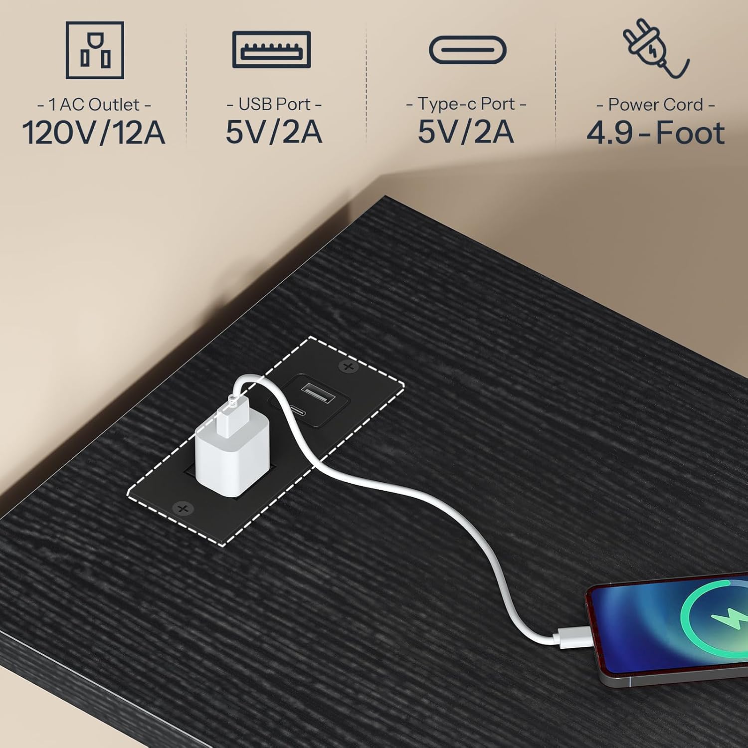 HOOBRO PC Stand with Charging Station, Height Adjustable Computer Tower Stand, 21.7″ L x 13.8″ W Mobile PC Tower Stand with Locking Casters & Storage Pockets, CPU Holder Stand Under Desk, for Home Office, Bedroom BB72UCJ01